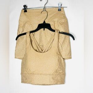 Buff Bunny Collection Womens 2 Pc Sports Bra And Short Set Sz M Yoga Athletic